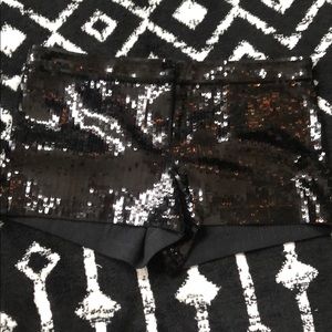 Sequin black shorts!